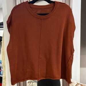 Women's Rust Sweater Vest